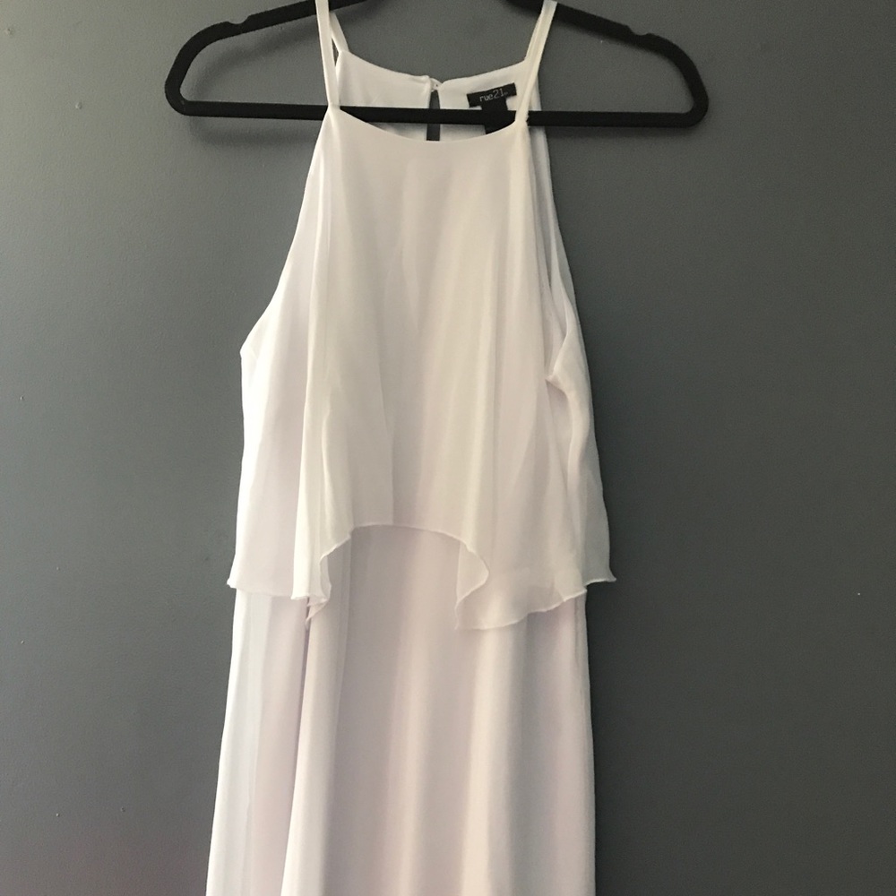 Silky white dress!